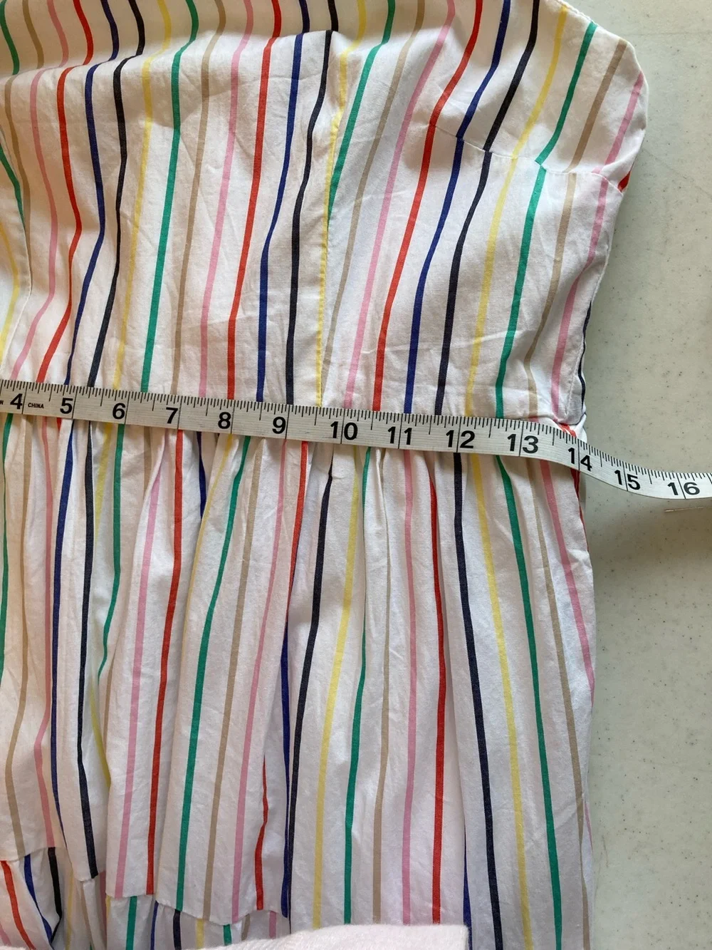 J. Crew White Multi-Color Stripe Tiered Sundress - Picture 8 of 9